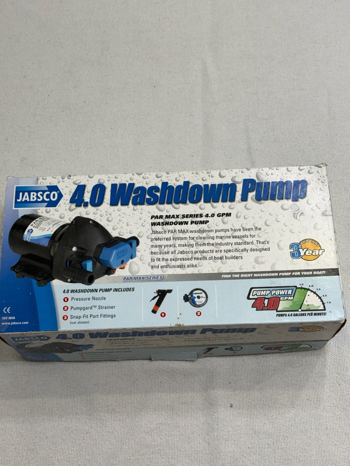 Jabsco Par-Max HD4 Heavy Duty Water Pressure Pump - 12V - 4 GPM - 40 PSI