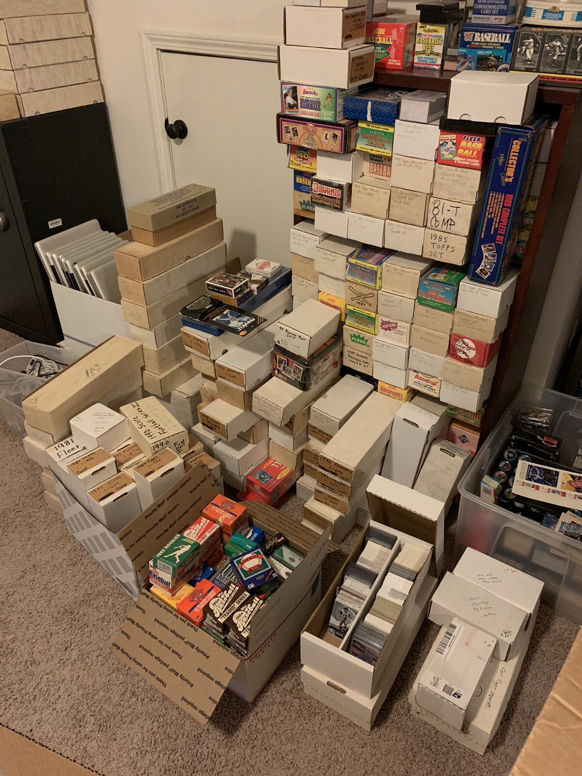 Huge Baseball Card Collection Storage Unit Find Millions Of Cards Lot 2000+