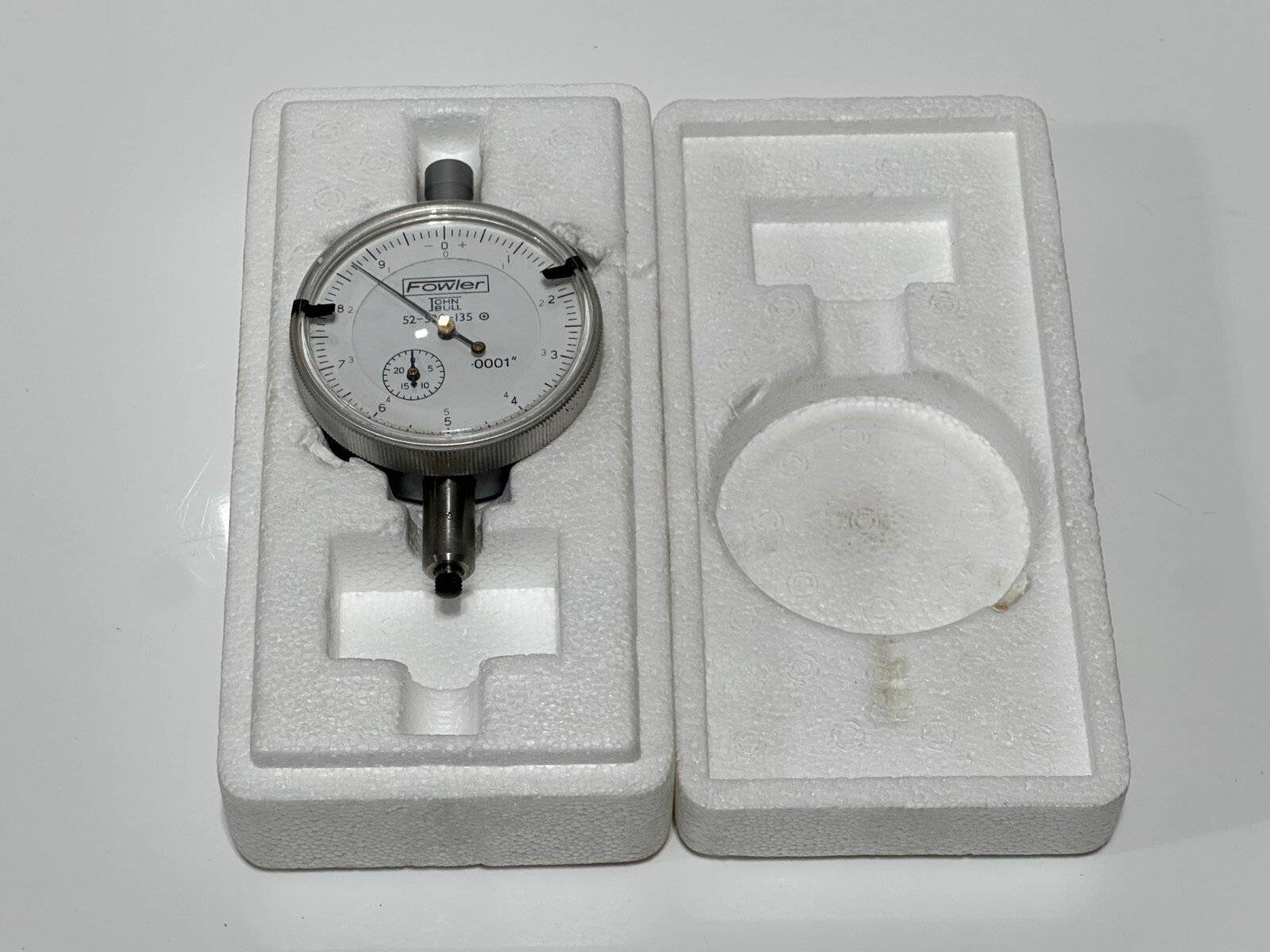VINTAGE Machinist Tools Fowler John Bull 52-520-135 Dial Indicator, .0001”