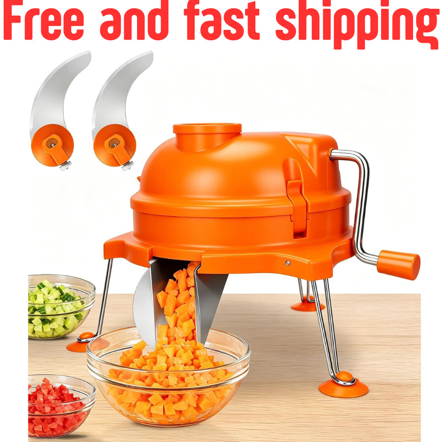 CL003 Dynacube Vegetable Dicer Commercial, 2 PCS Replaceable Blades
