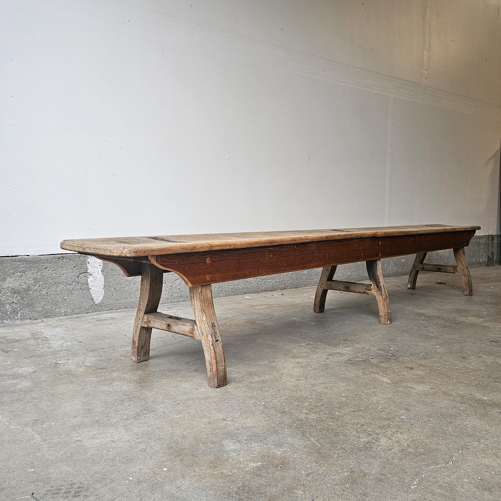 Antique English Victorian Railway Station Bench - Circa 1890