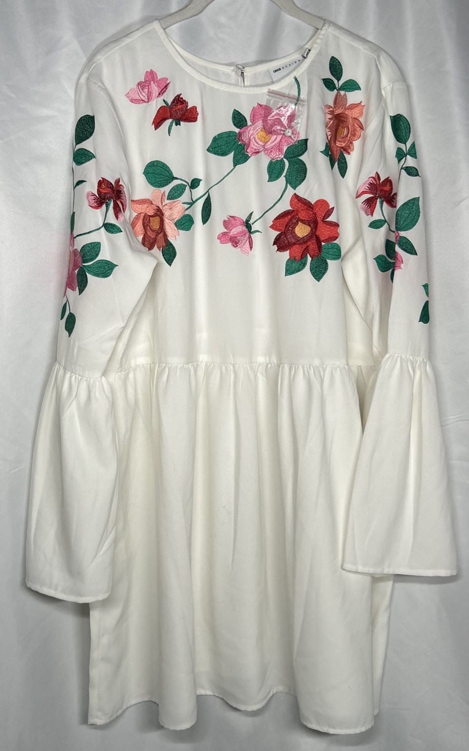 NEW  ASOS FLORAL EMBROIDERED DRESS US12 UK16