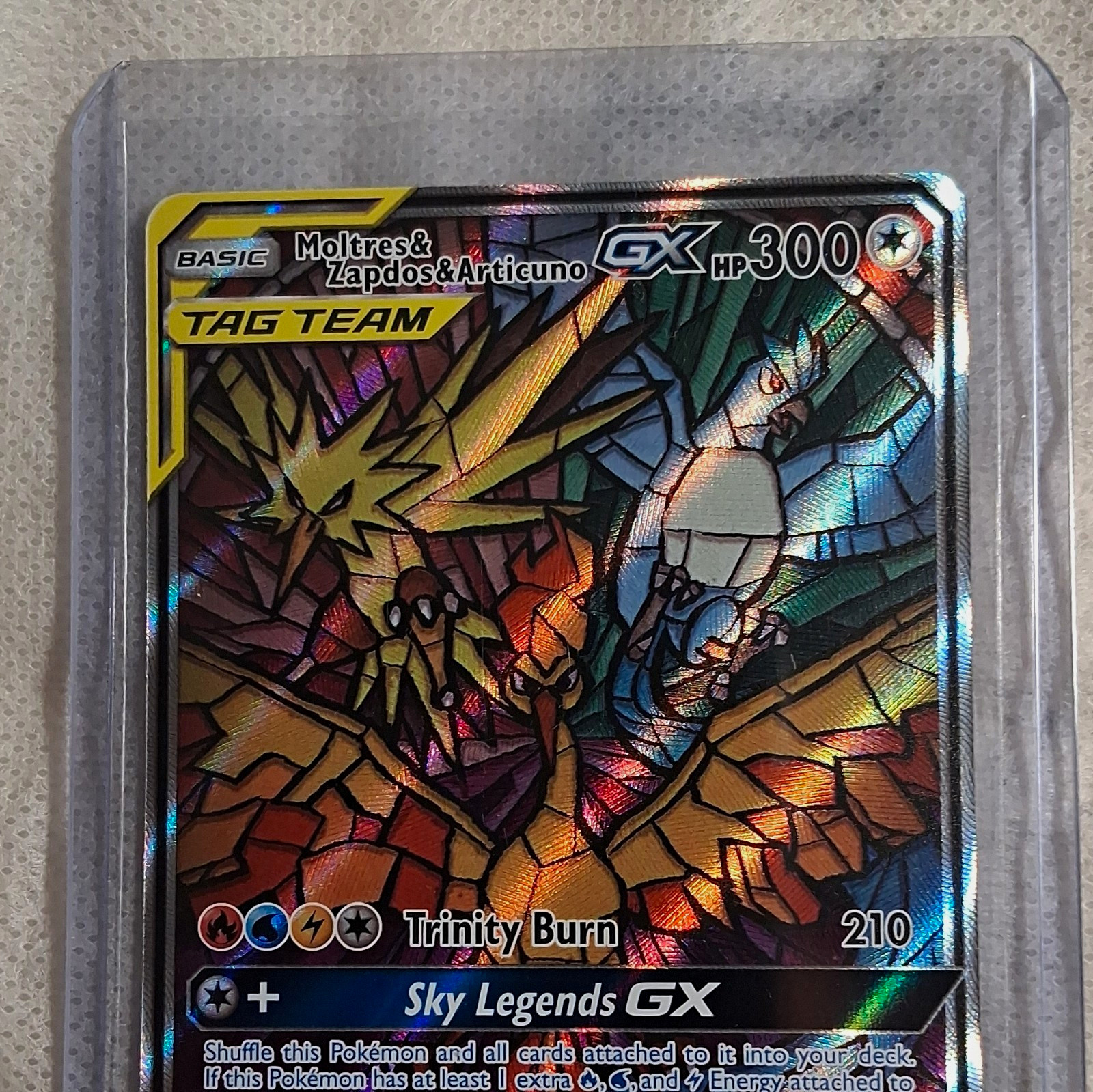 Pokémon TCG Moltres & Zapdos & Articuno GX TAG TEAM SM210 Promo Holo EN