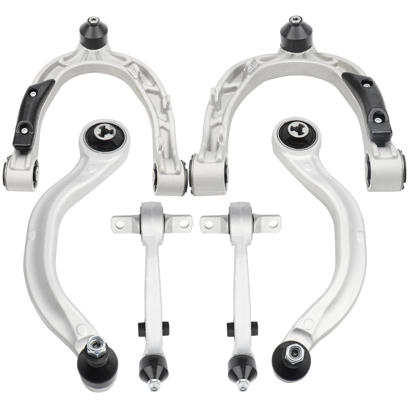 6pcs Front Upper and Lower Control Arms w/Ball Joints for Tesla