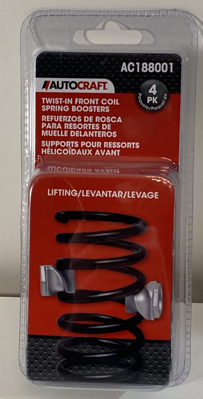 Autocraft Twist-in Front Coil Spring Boosters (Lifting) AC188001 4 Pack Autocraft Twist-in Front Coil Spring Boosters (Lifting) AC188001 4 Pack