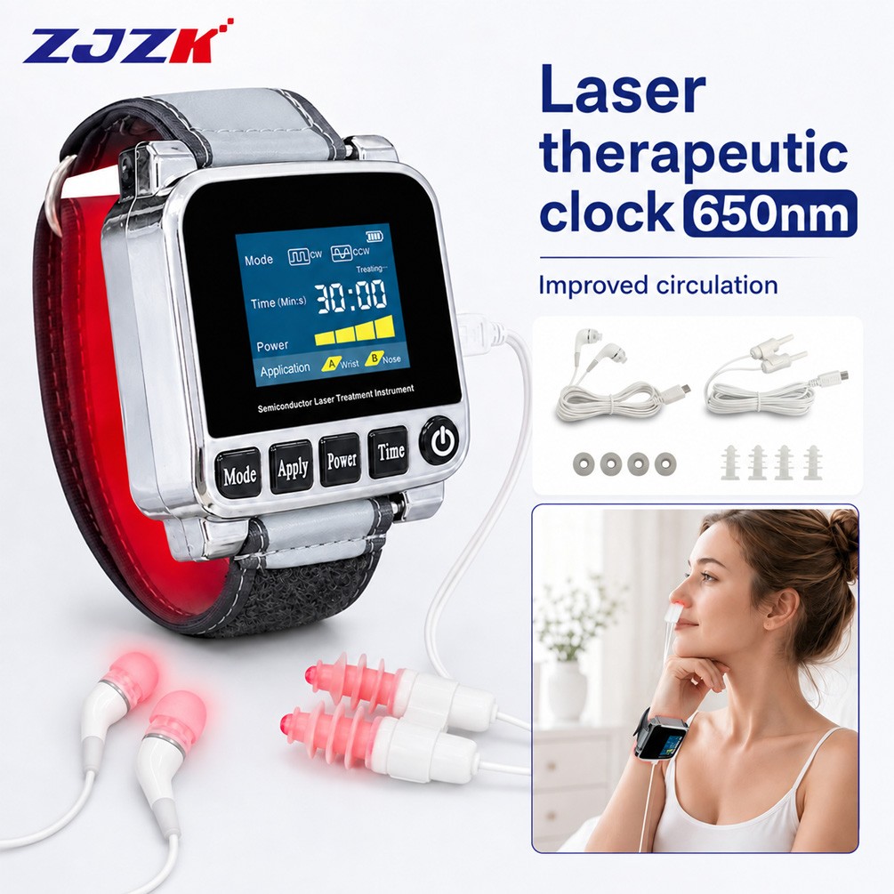 650nm Red Light Laser Therapy Watch for Wrist Nasal Ear Rhinitis Hand Joint Pain