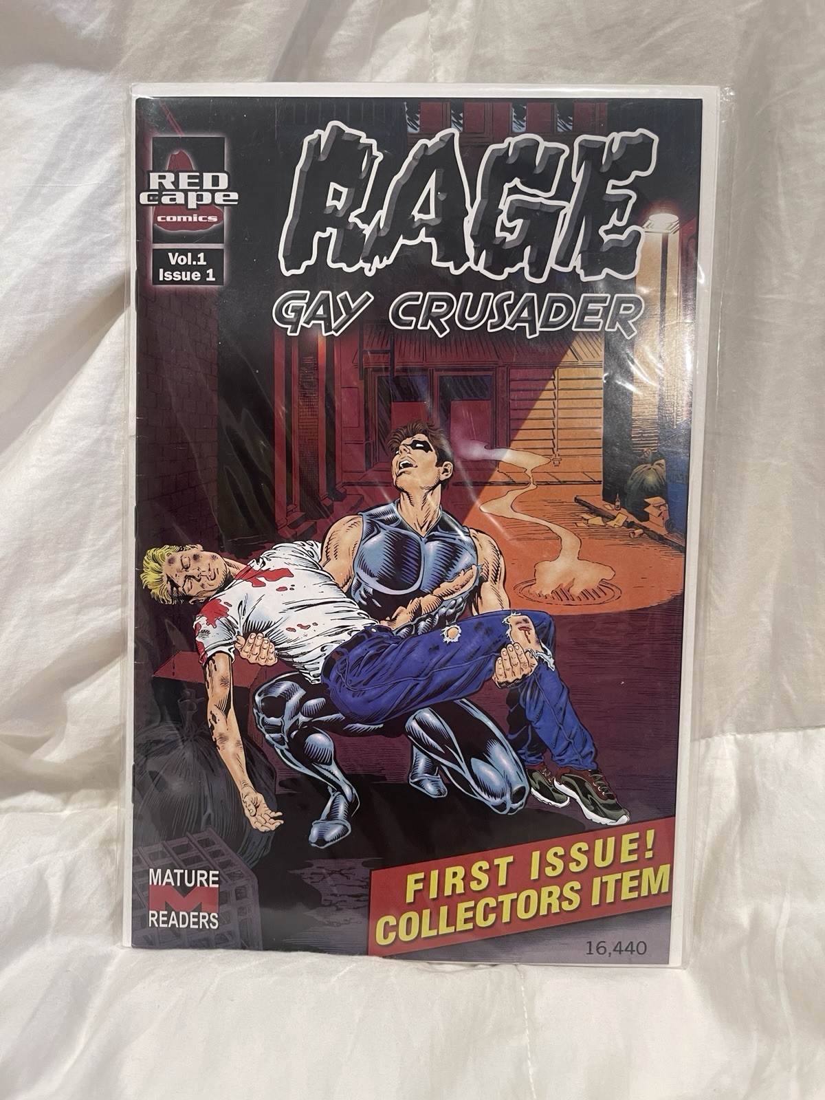 Rage Gay Crusader Vol. 1 Issue 1 Red Cape Comics Queer as Folk LGBTQA+ Mature Rage Gay Crusader Vol. 1 Issue 1 Red Cape Comics Queer as Folk LGBTQA+ Mature