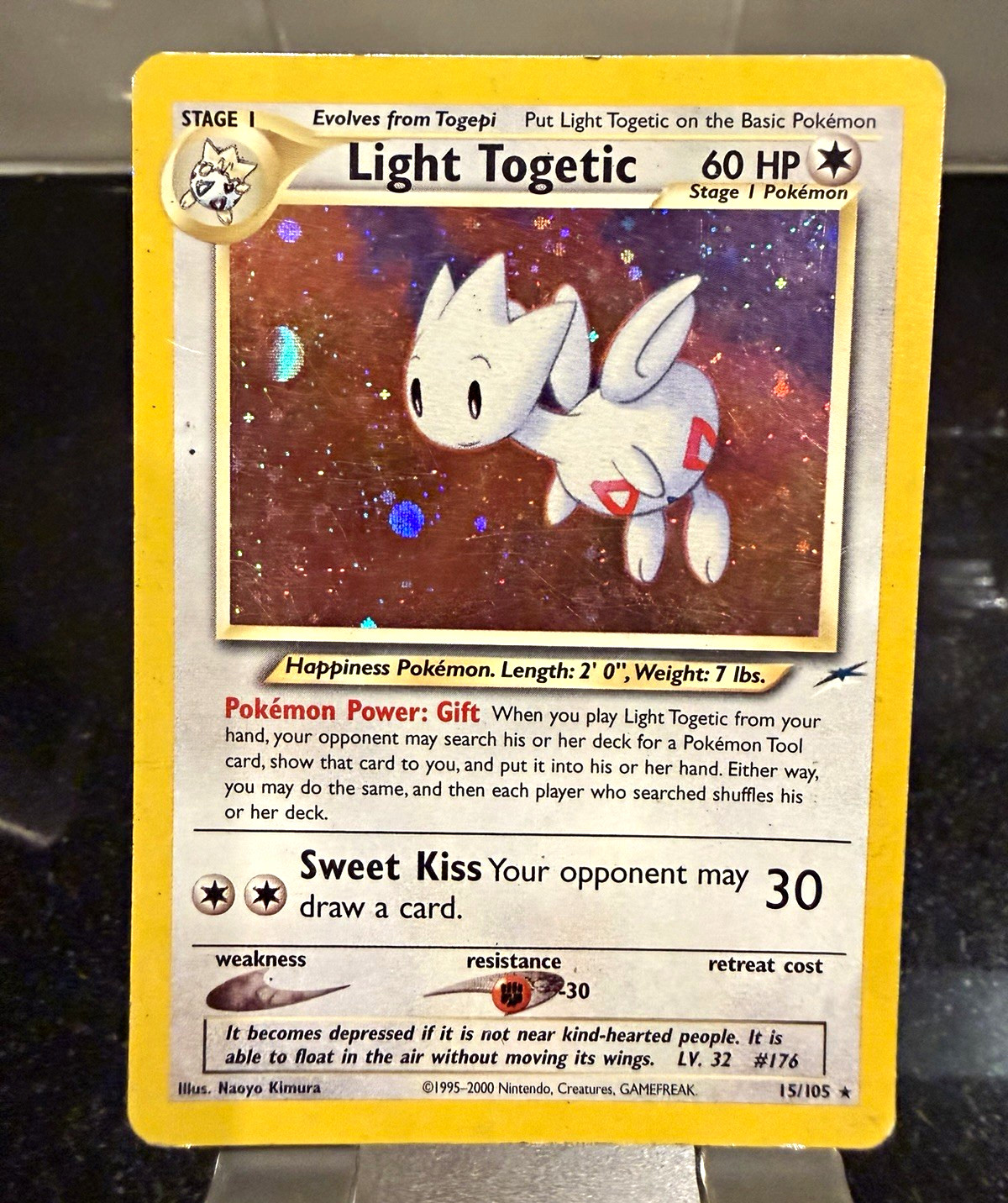 Pokemon TCG Light Togetic 15/105 Neo Destiny Holo Rare Unlimited English