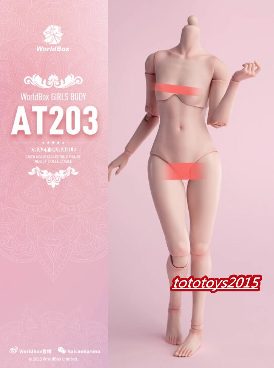 US Worldbox 1:6 AT203 Pale Skin Female Figure Body Hands Foot Accessory Doll