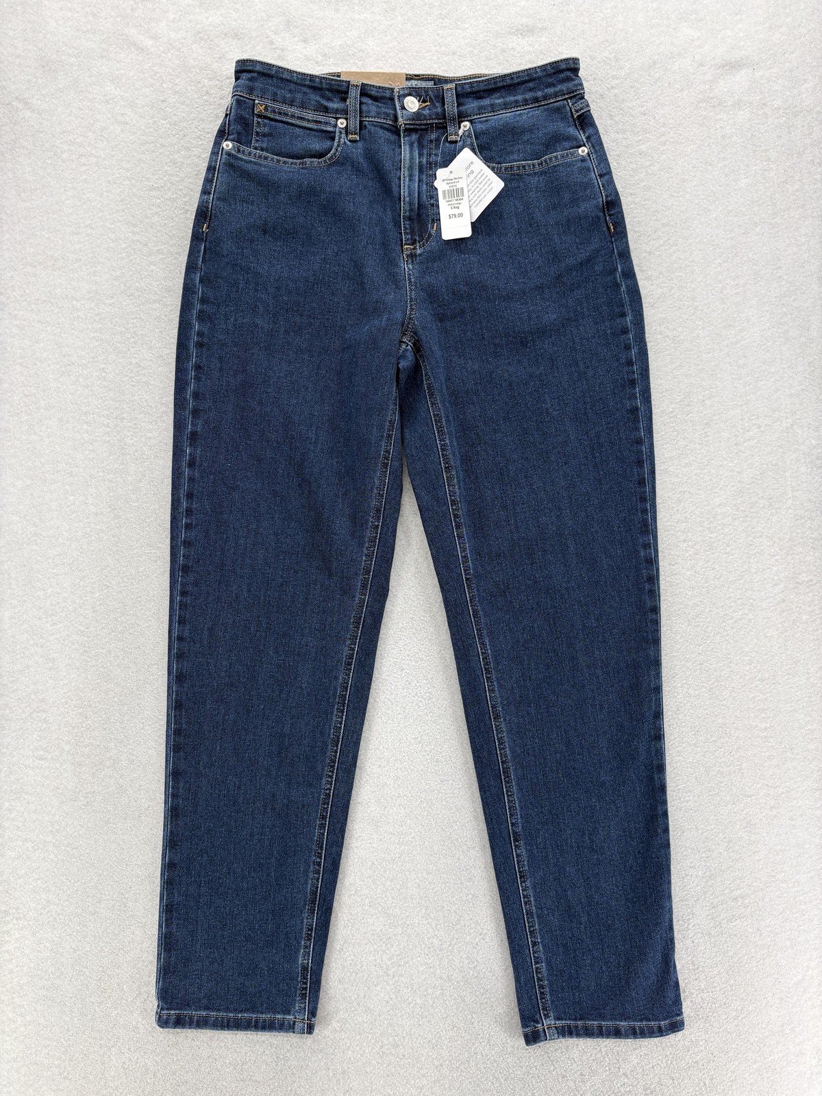L.L.Bean 207 Vintage Boyfriend Jeans Womens 6 Blue High Rise Classic Stretch NWT