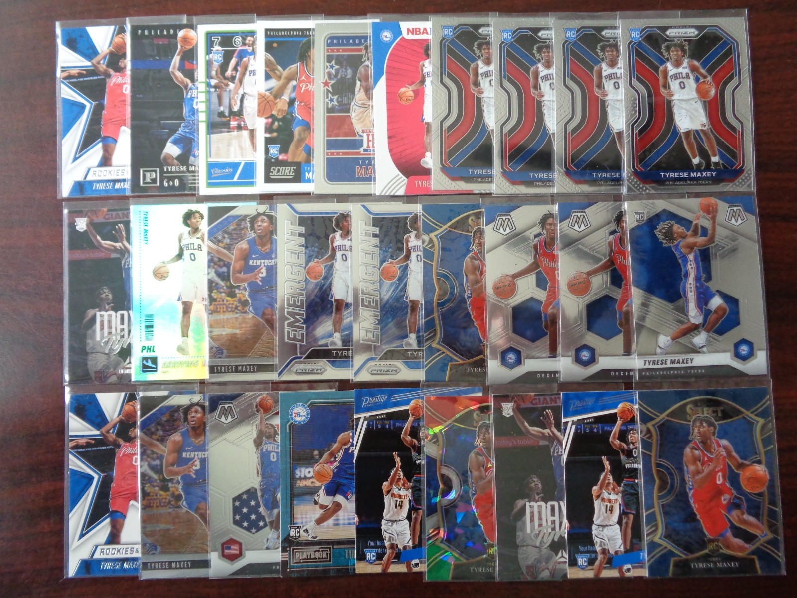 HUGE Assorted Premium Tyrese Maxey ALL ROOKIE CARD Lot of 28-76ers HUGE Assorted Premium Tyrese Maxey ALL ROOKIE CARD Lot of 28-76ers