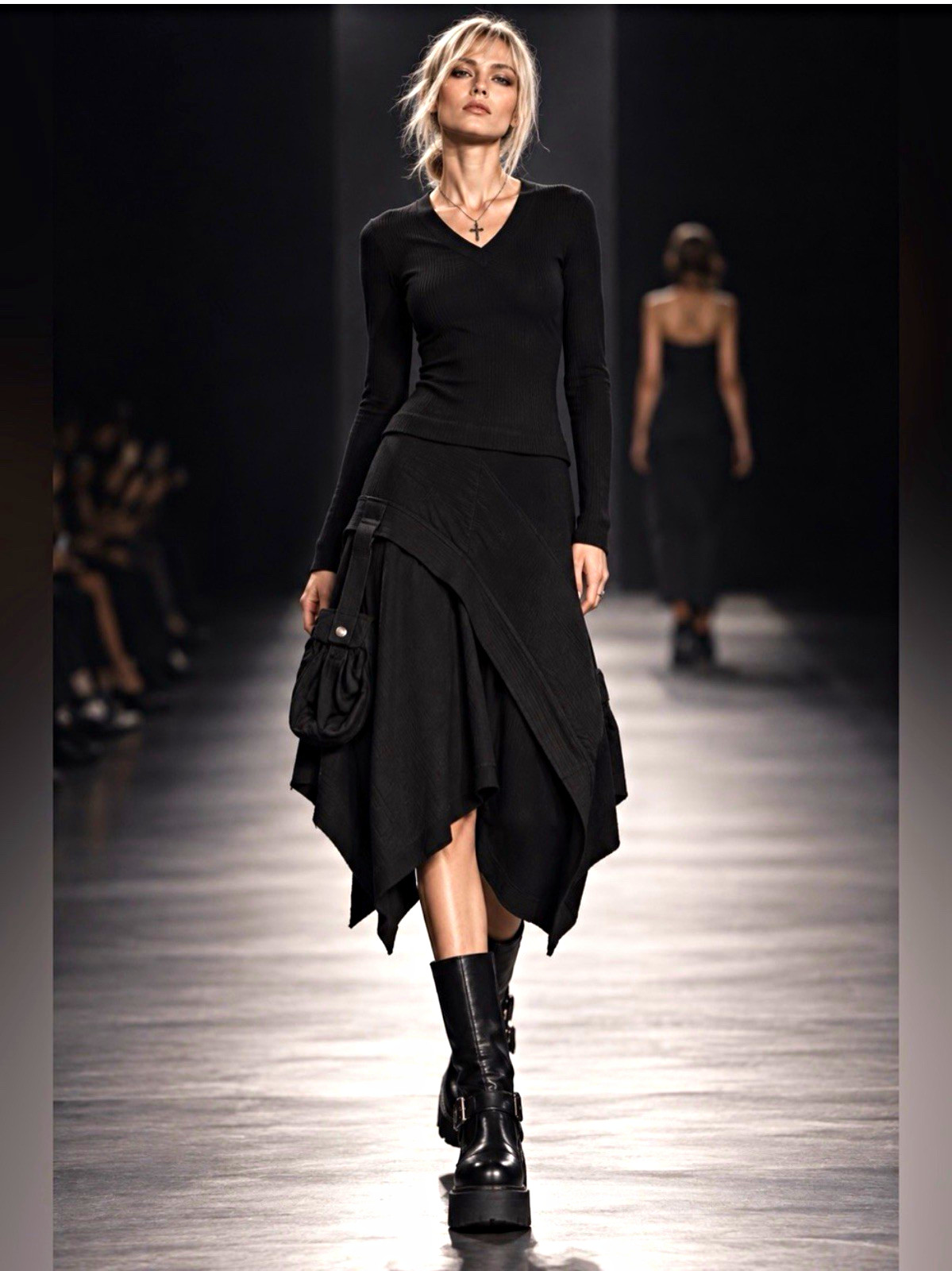 RARE Vintage Avant Garde Asymmetrical Black Dress Dzhavael Couture Punk Gothic RARE Vintage Avant Garde Asymmetrical Black Dress Dzhavael Couture Punk Gothic