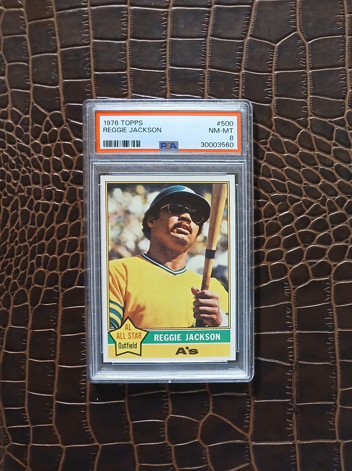 1976 Topps #500 REGGIE JACKSON🏆PSA 8🏆Beautiful 