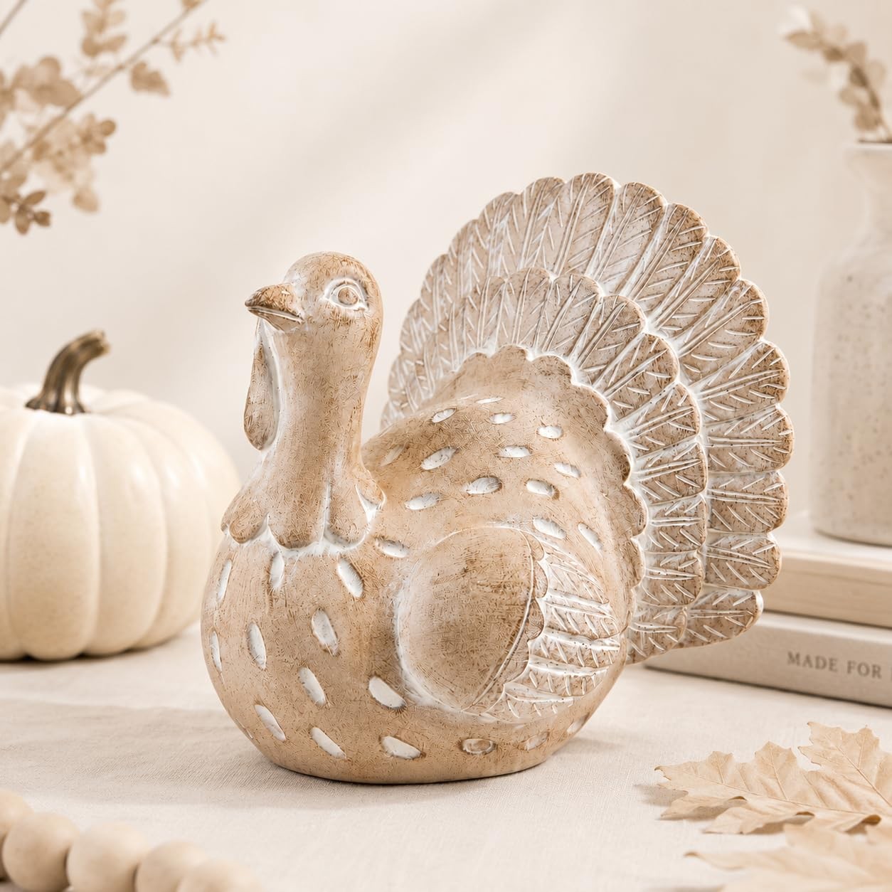 Thanksgiving Turkey Figurine Farmhouse Harvest Table Decorations for Home Fall Thanksgiving Turkey Figurine Farmhouse Harvest Table Decorations for Home Fall