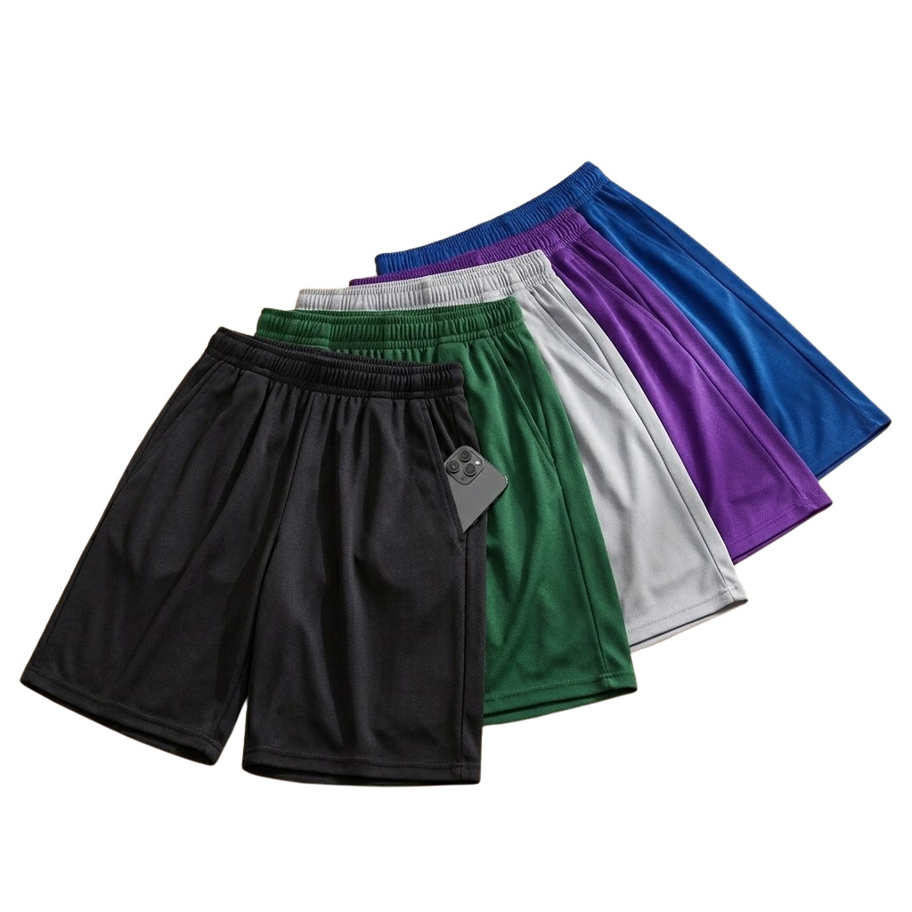 5-Pack Men's Athletic Shorts with Pockets Gym Basketball Workout Quick Dry