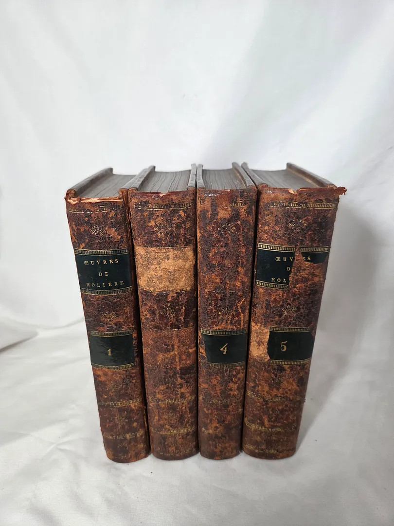 Ouvres de Moliere; Volumes 1,3,4,5; 1804