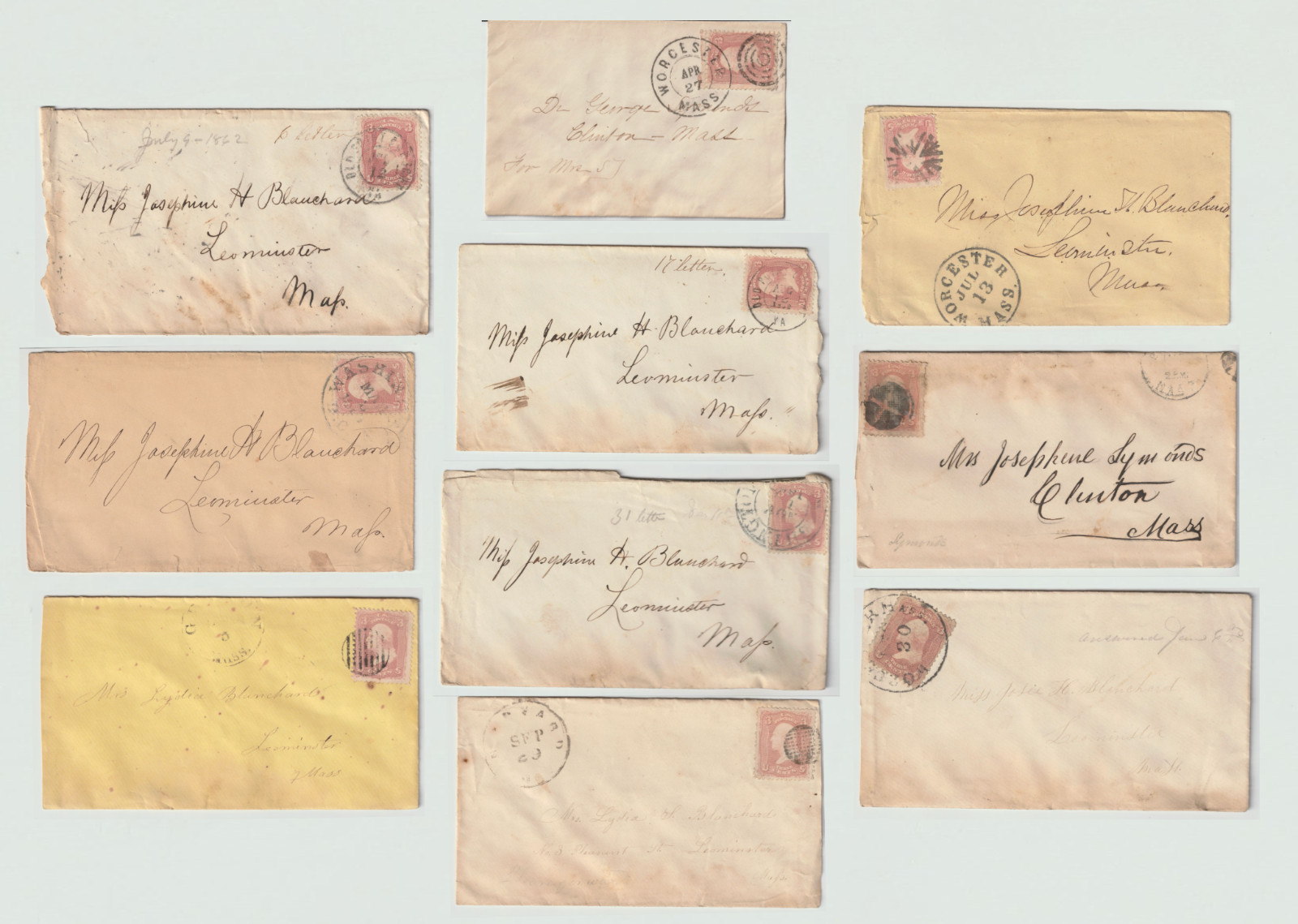 Civil War-Era Josephine H. Blanchard Correspondence – Leominster, Massachusetts