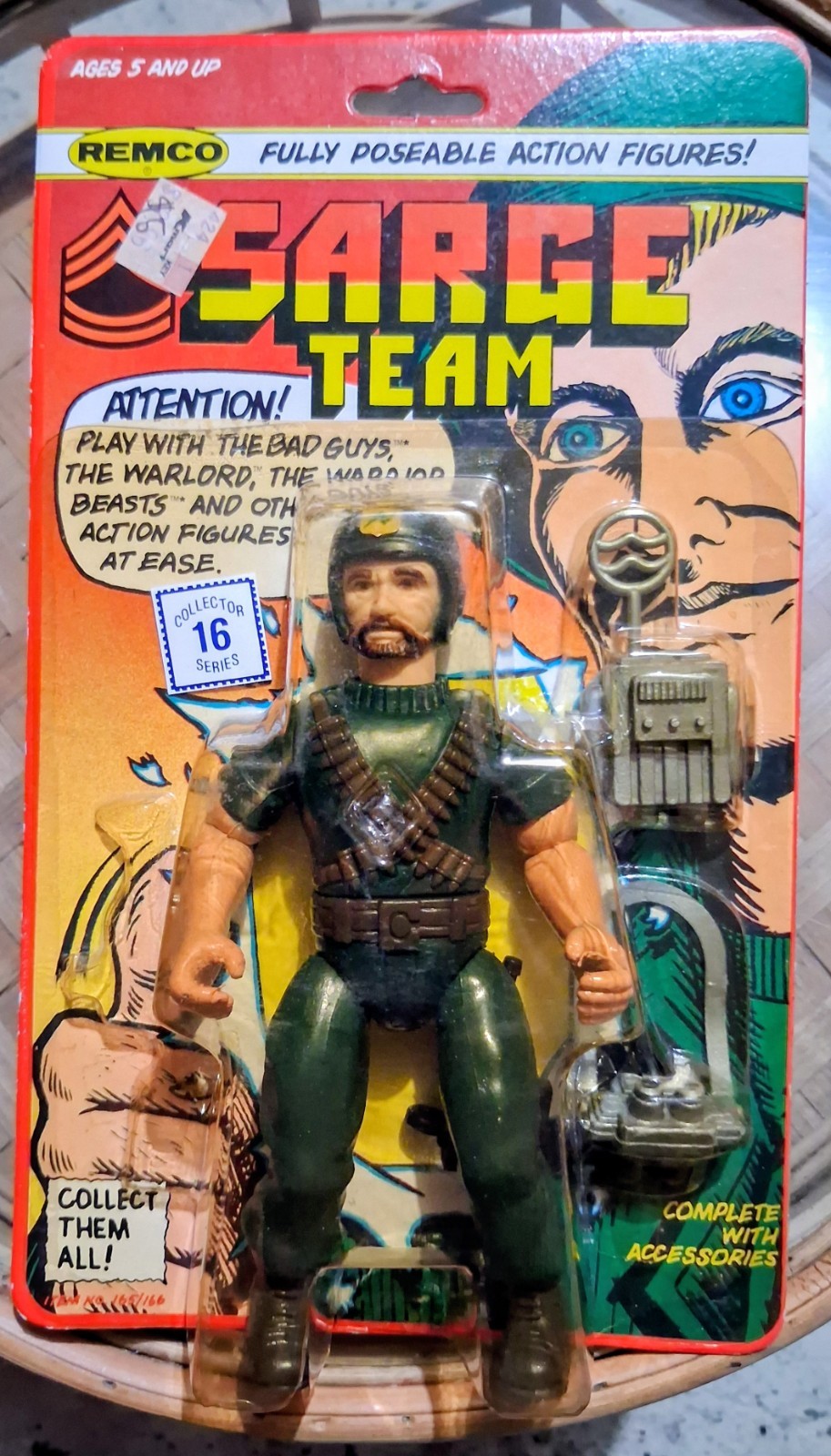 Remco SARGE TEAM CHUTES Figure MOC  Vintage. 
