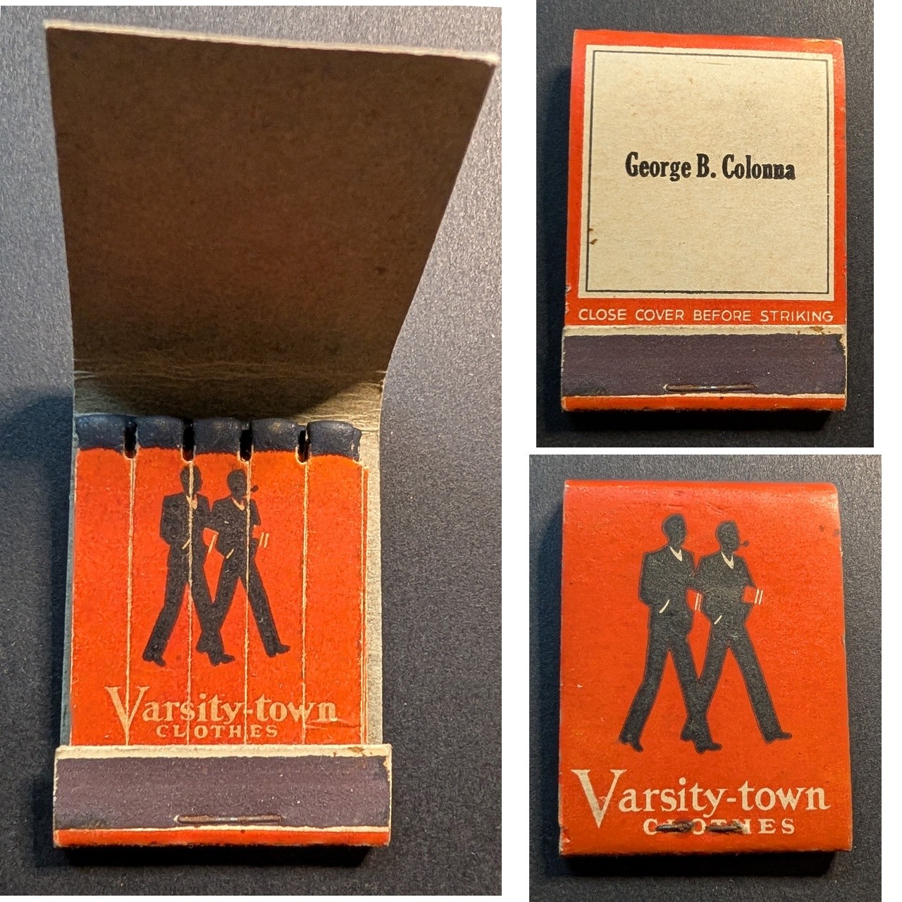 Feature Matchbook Varsity-town Clothes