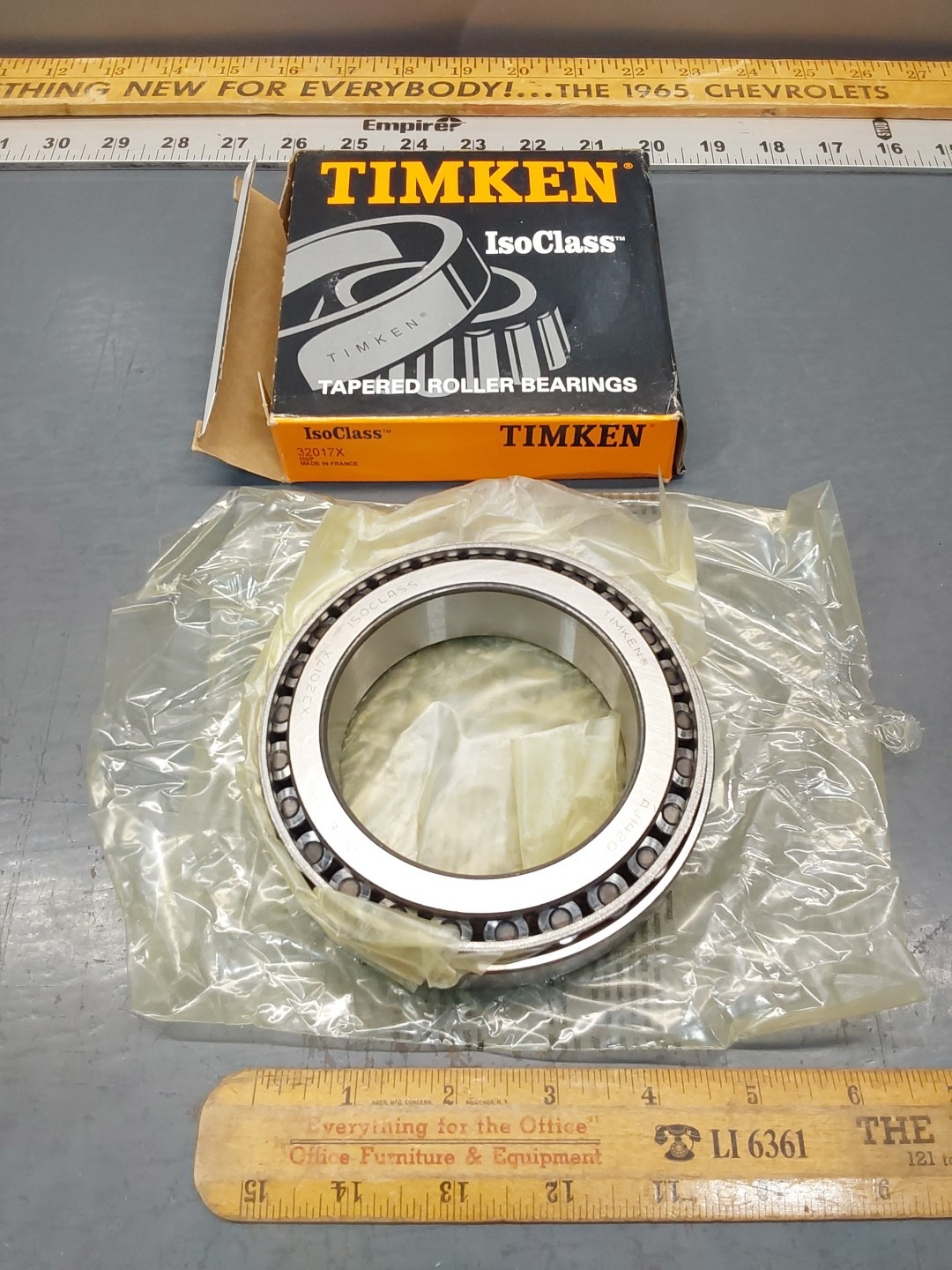 NOS Genuine Timken IsoClass 32017X Tapered Roller Bearing Set, Cup And Cone