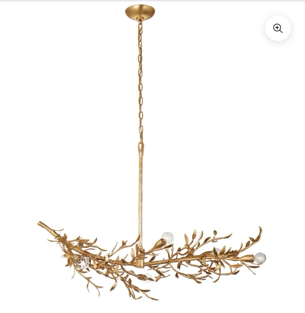 VISUAL COMFORT JULIE NEILL MANDEVILLE LINEAR CHANDELIER IN ANTIQUE GOLD LEAF
