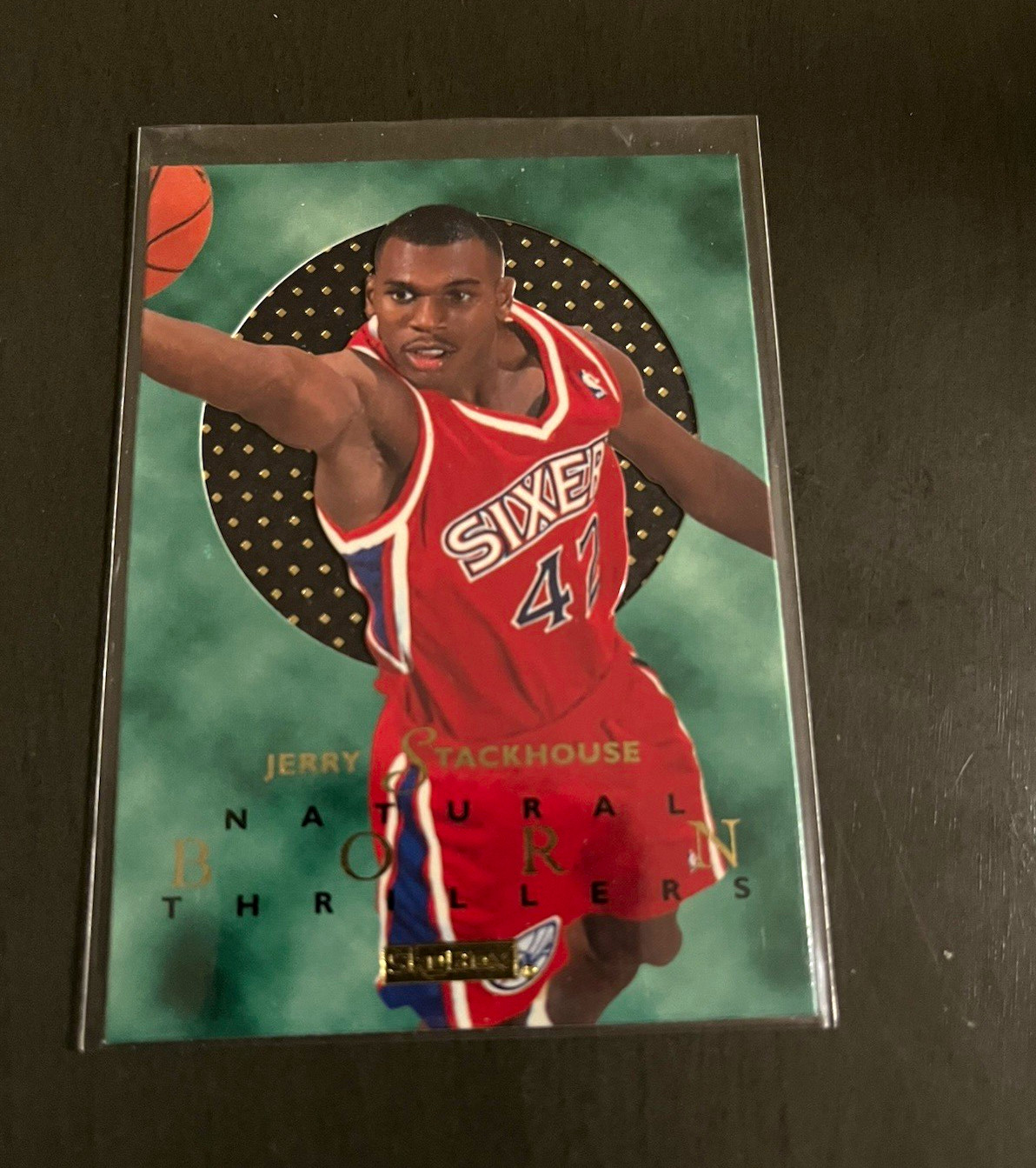 Fleer 1997 Ultra Natural Thrillers Insert Jerry Stackhouse 76ers Card #BTHR Fleer 1997 Ultra Natural Thrillers Insert Jerry Stackhouse 76ers Card #BTHR