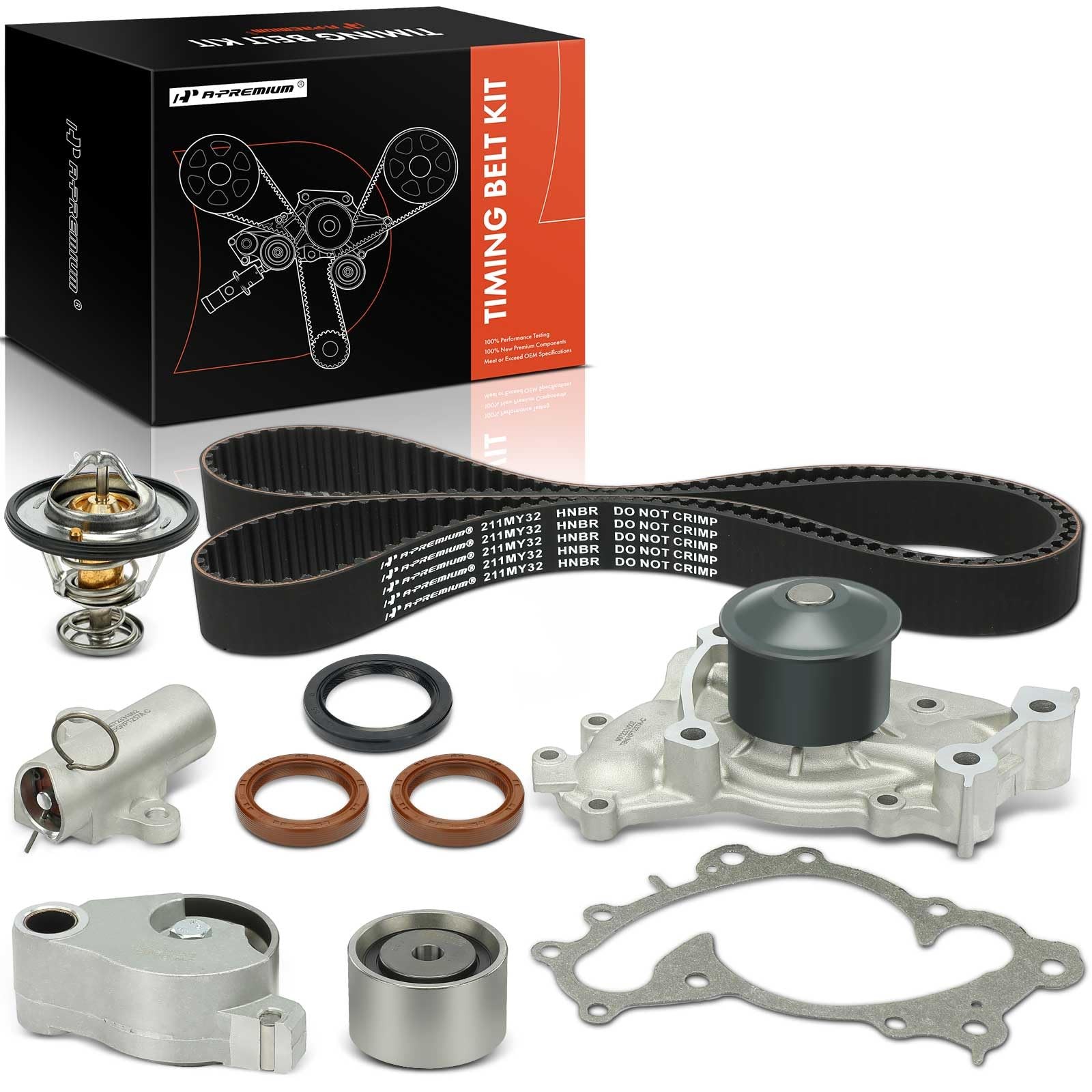 A-Premium Engine Timing Belt Kit with Water Pump Tensioner APTBK041 A-Premium Engine Timing Belt Kit with Water Pump Tensioner APTBK041