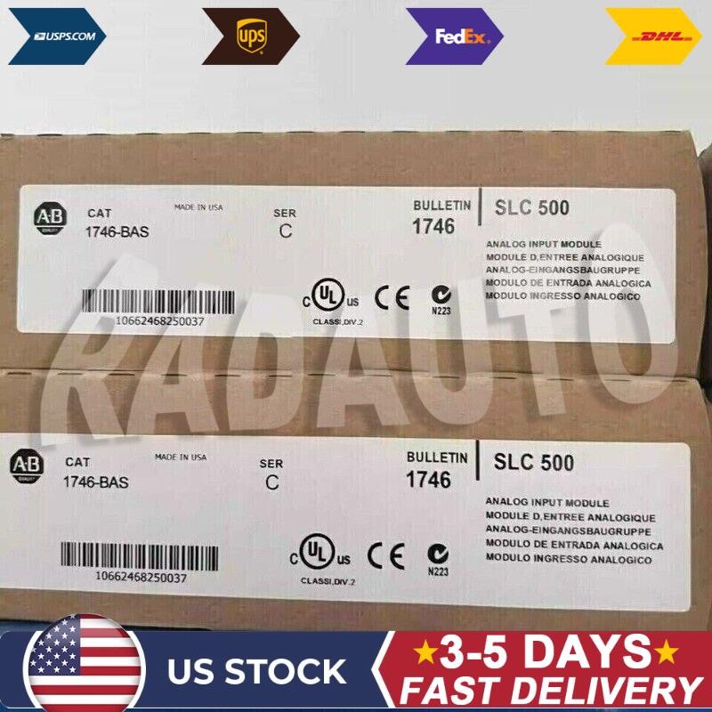 New Allen-Bradley 1746-BAS SER C SLC500 Analog PLC Output Module 1746BAS AB New Allen-Bradley 1746-BAS SER C SLC500 Analog PLC Output Module 1746BAS AB