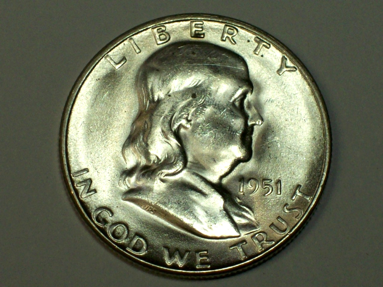 1951-S Franklin Half Dollar   Choice BU       SN8980