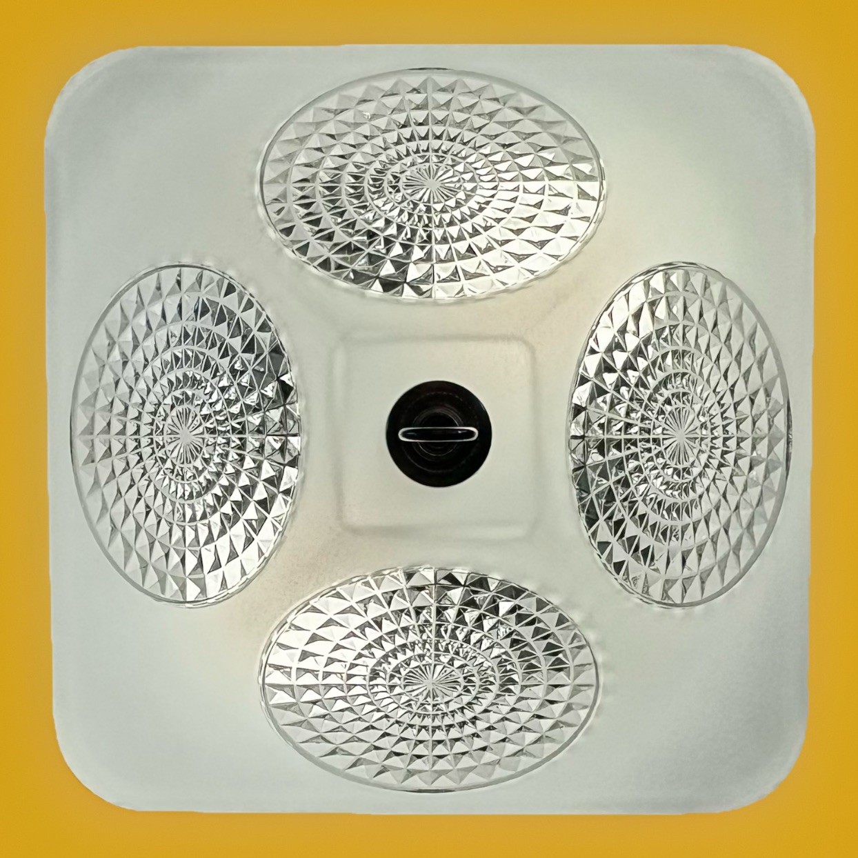 Antique/Vintage 1930s-1940s Art Deco Nouveau Frosted Ceiling Light Fixture