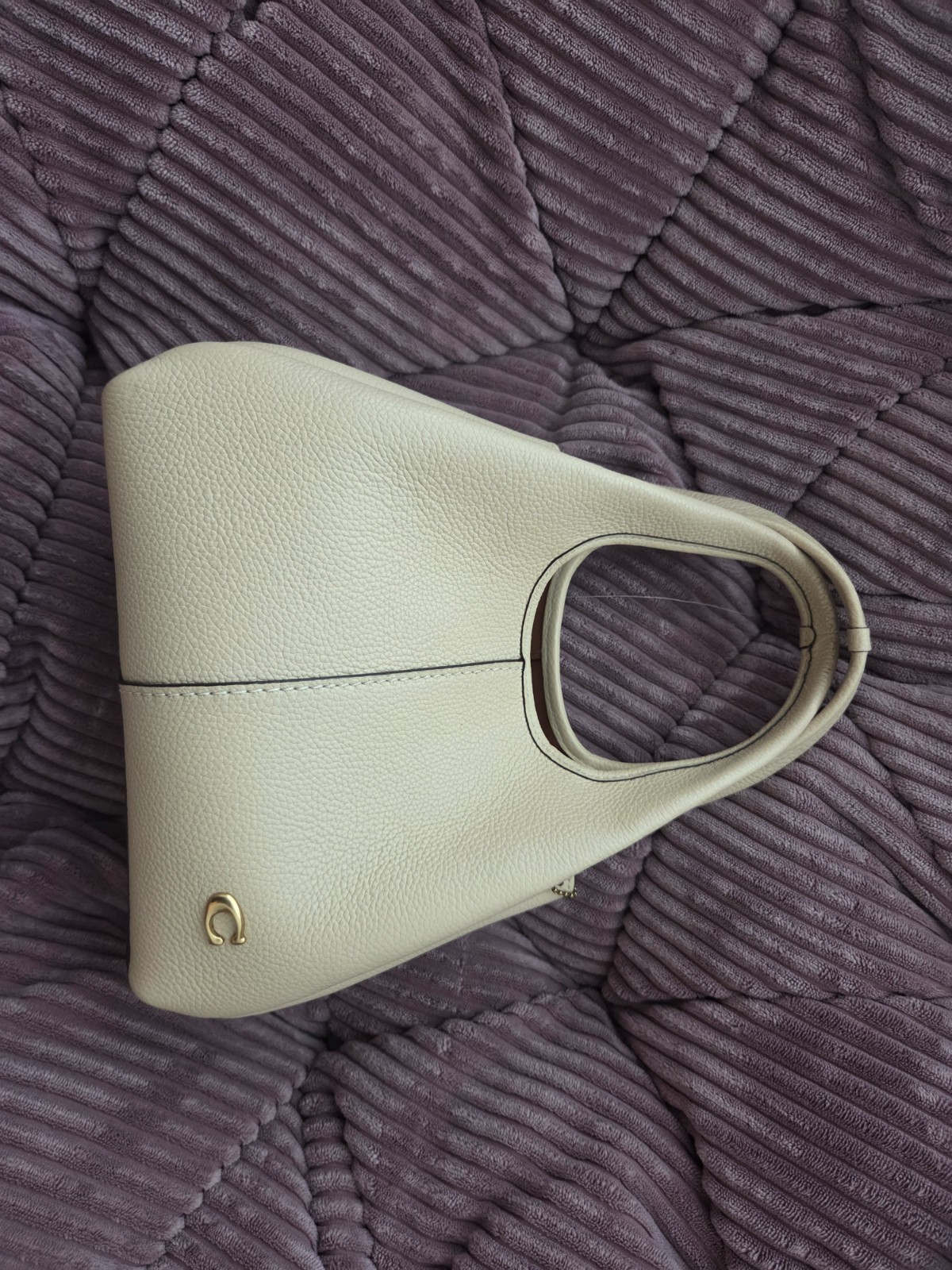 Coach Lana Shoulder Bag 23 in Ivory / Chalk Pebble Leather – W/ Dust Ba