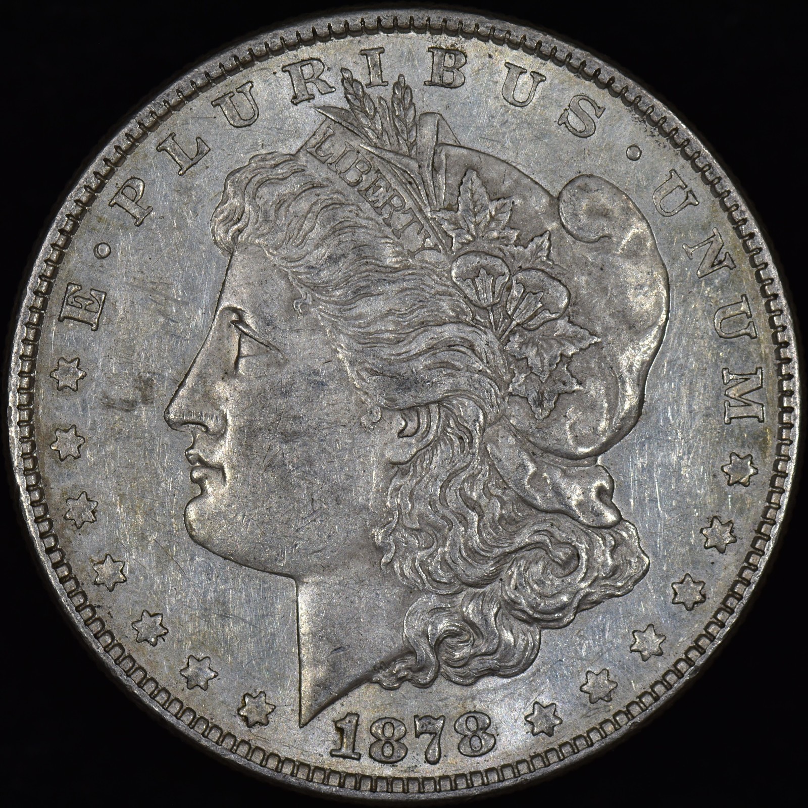 1878 P $1 MORGAN DOLLAR ✪ 8 TAILFEATHERS ✪ SILVER COIN 8TF AU ALMOST UNC