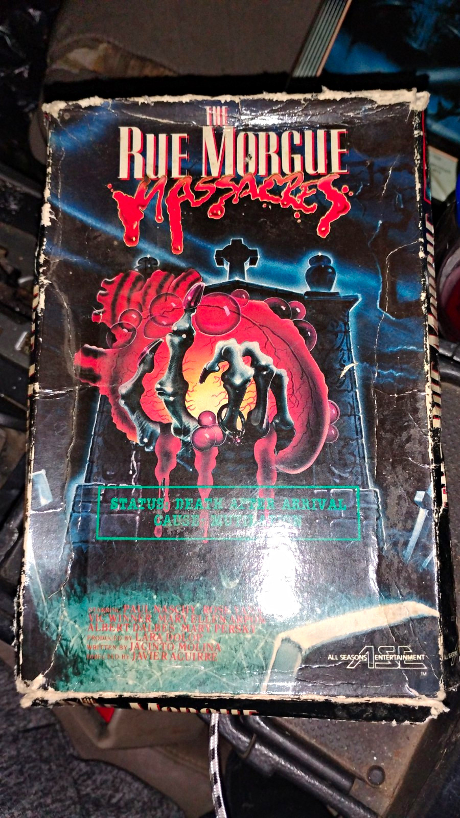 THE RUE MORGUE MASSACRES Big Box VHS Rare Spanish Horror Paul Naschy 1972