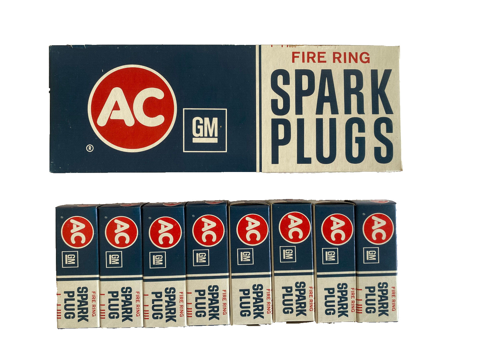 (1) SET of NOS AC DELCO 44 Spark Plugs Green Rings GM 1559492 FACTORY 1977 🇺🇸 (1) SET of NOS AC DELCO 44 Spark Plugs Green Rings GM 1559492 FACTORY 1977 🇺🇸