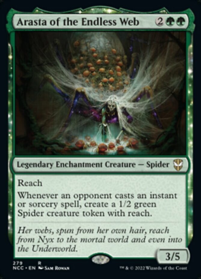 x1 Arasta of the Endless Web R MTG Commander Streets of New Capenna M/NM, Englis x1 Arasta of the Endless Web R MTG Commander Streets of New Capenna M/NM, Englis
