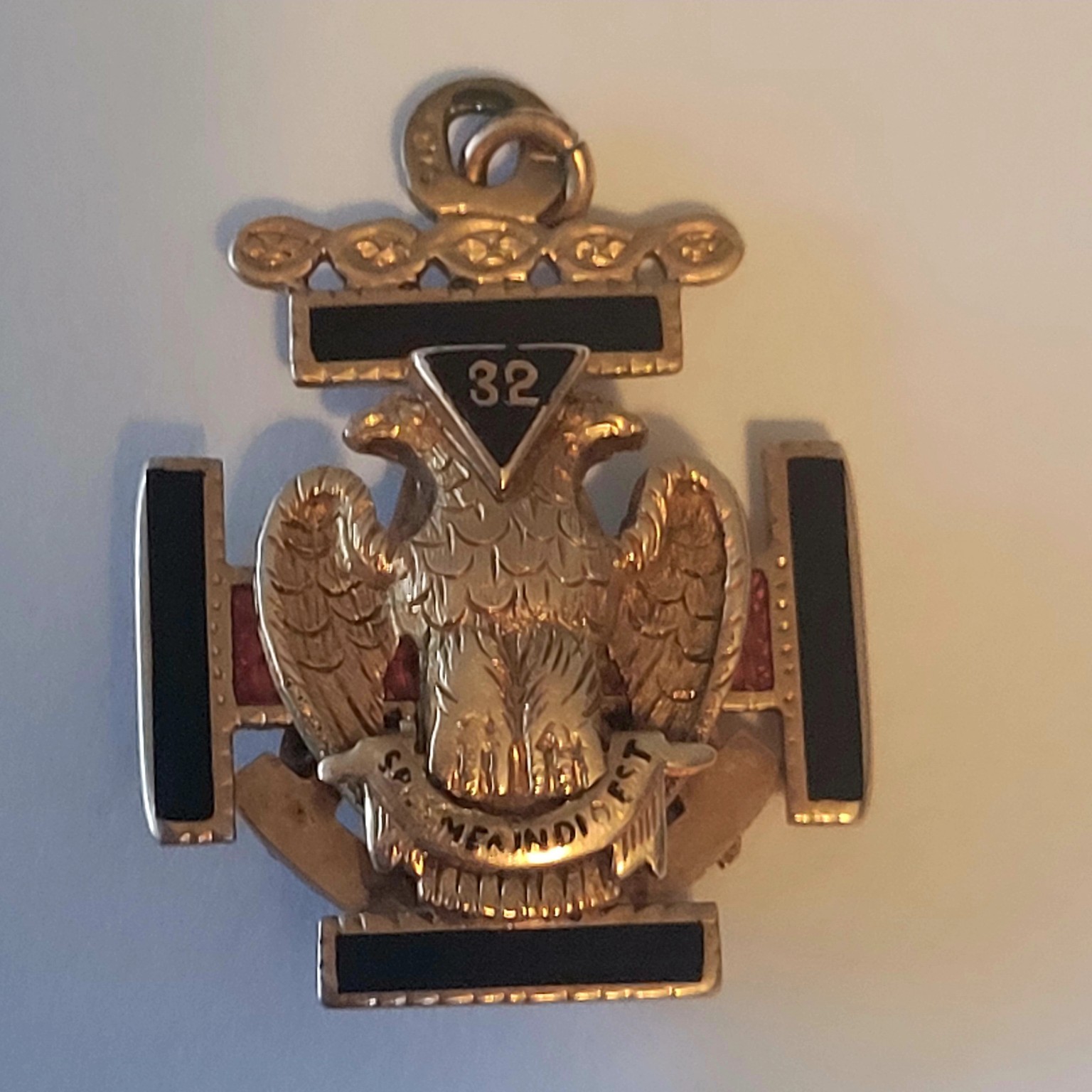 Antique 14K Gold 32nd degree Masonic Scottish Rite Watch Fob/ Pendant
