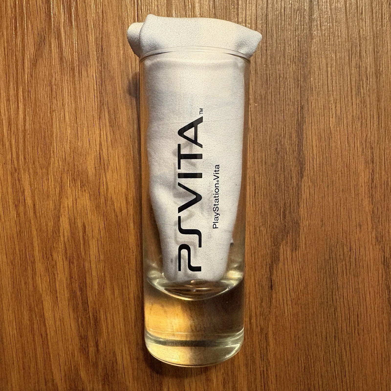 PlayStation Vita 2012 Promo Shot Glass Official Sony PS Hill Social Club Rare
