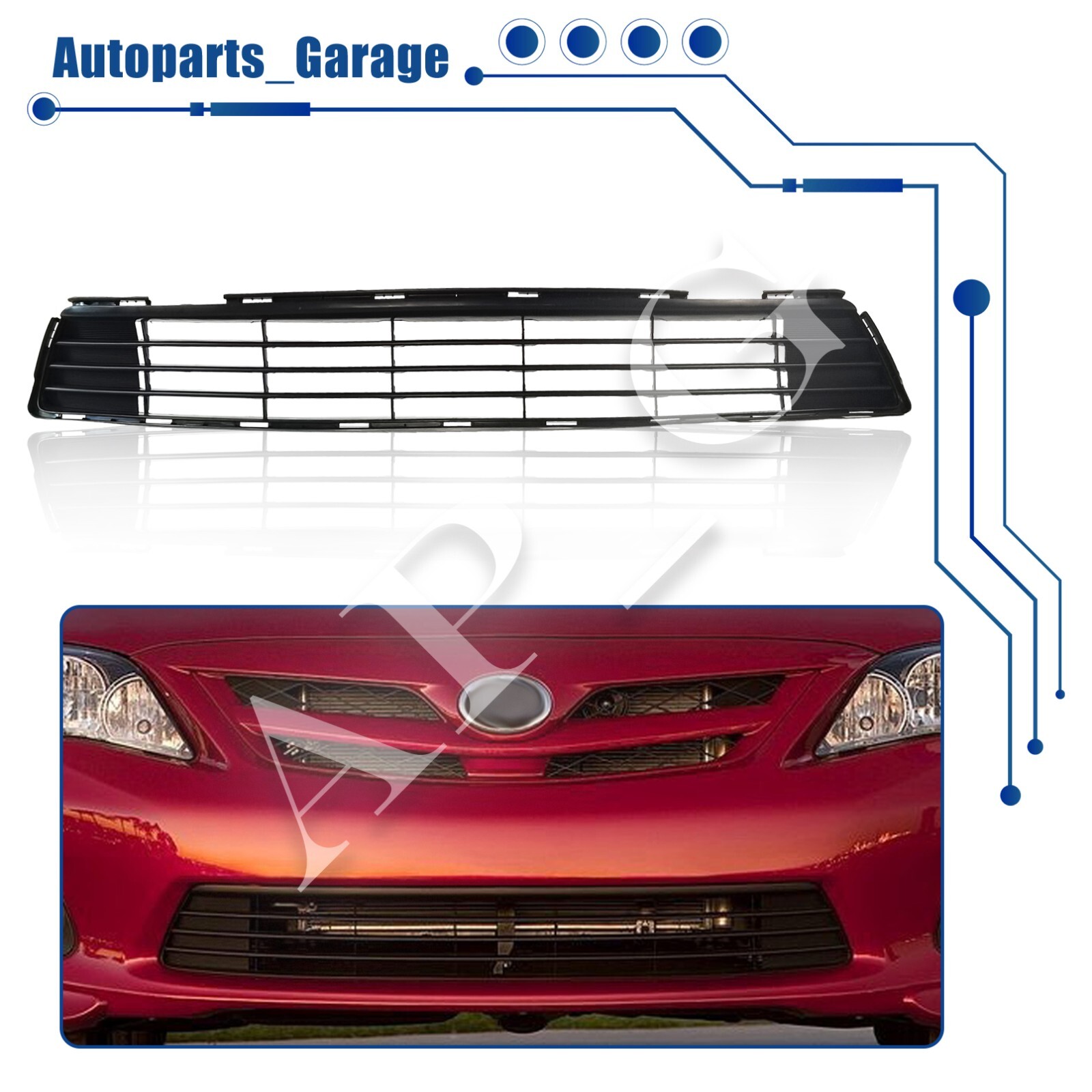 For 2011 2012 2013 Toyota Corolla Front Bumper Lower Grille TO1036125 5311202280