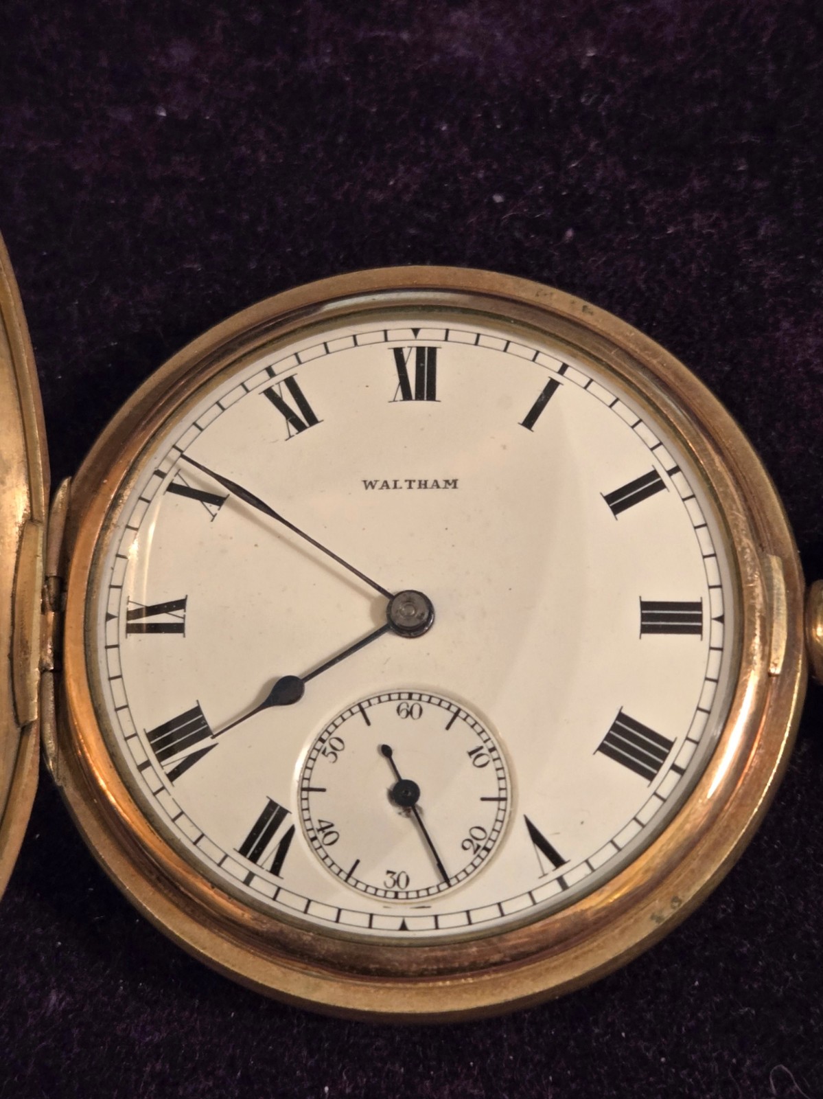 Antique Waltham Traveler 16s 7J Pocket Watch Gold-Filled Case Running