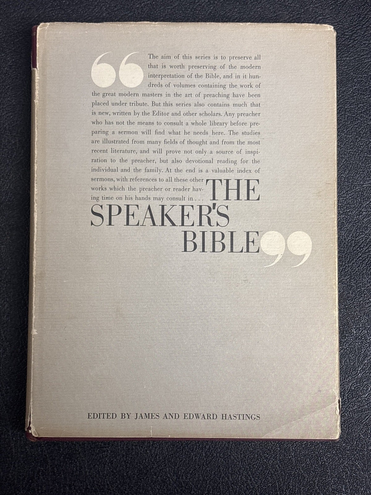 D D James Hastings / The Speakers Bible Hebrews 1961