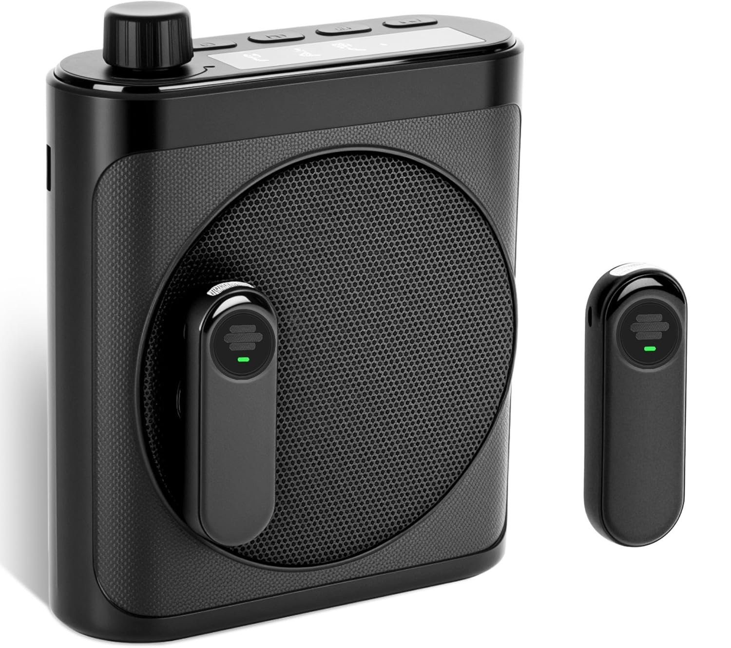 Portable Voice Amplifier with 2 Wireless Mic & Magnetic Lavalier, Portable Voice Portable Voice Amplifier with 2 Wireless Mic & Magnetic Lavalier, Portable Voice