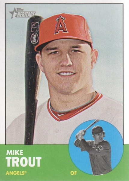 2012 Topps Heritage #207 Mike Trout - BB