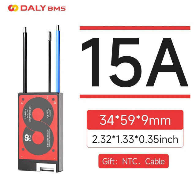 Daly BMS 3S-16S 12V-60V 15-200A Common Port w/Balance NTC for Li-ion LiFePo4 lot
