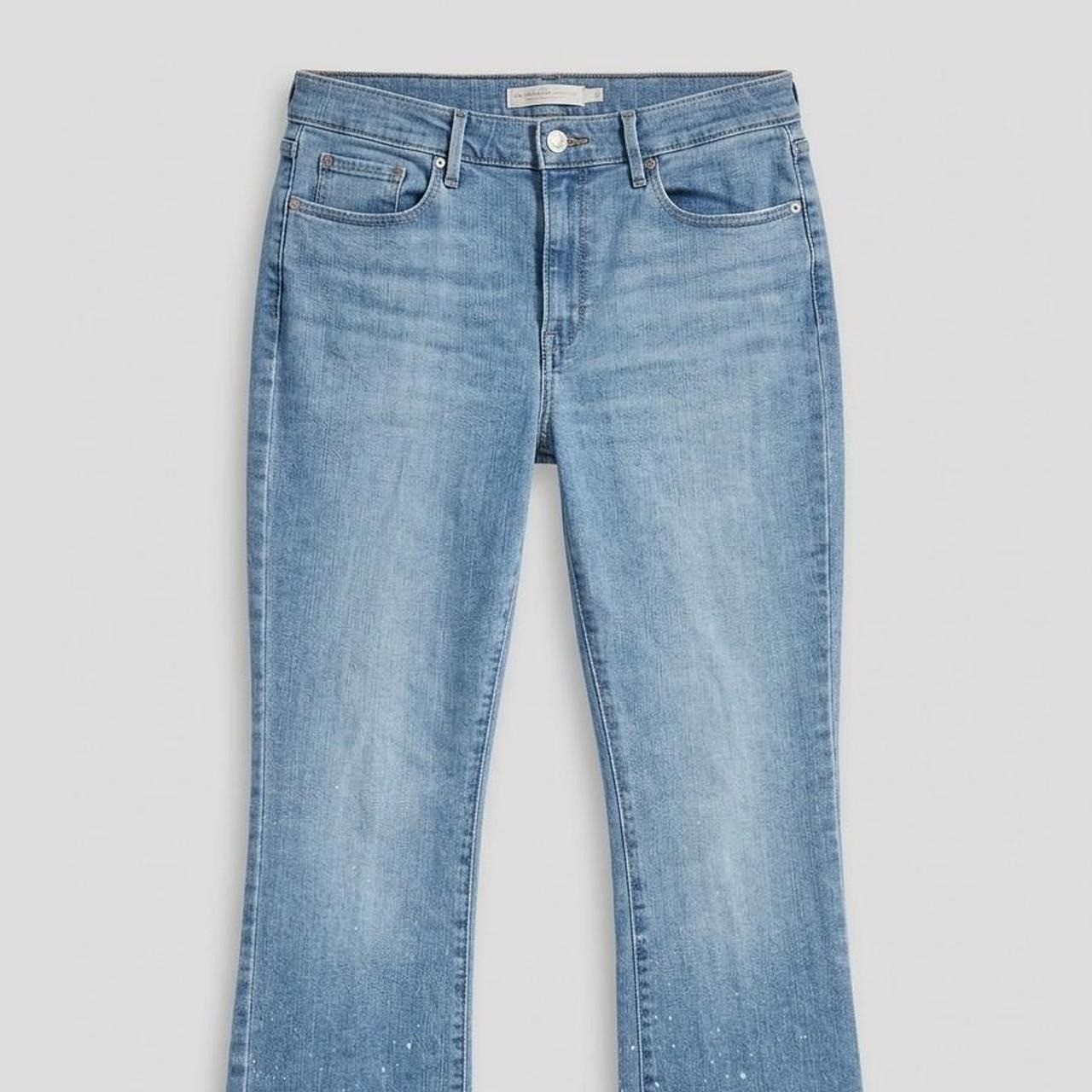 Levi Strauss Signature Mid-Rise Bootcut Jeans Light Wash Paint Splatter 14 j3 Levi Strauss Signature Mid-Rise Bootcut Jeans Light Wash Paint Splatter 14 j3
