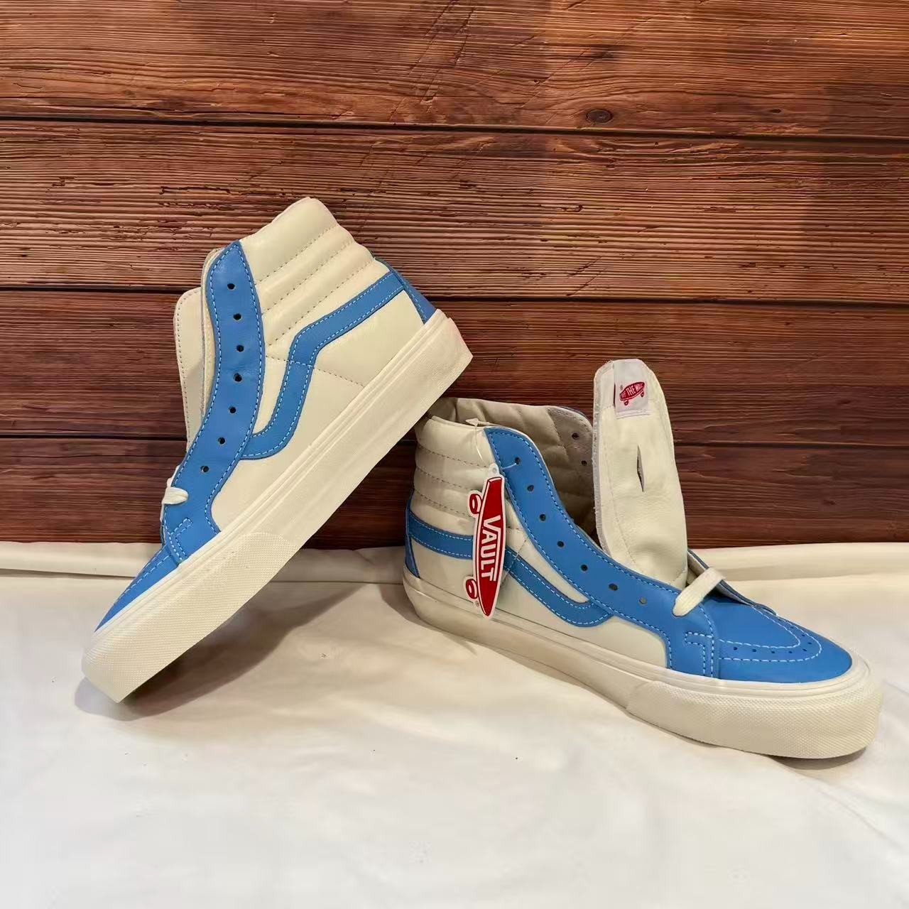 Vans-SK8-HI Reissue VLT LX \'Bonnie Blue Marshmallow\' Shoes VN0A4BVHXG0