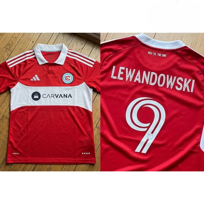 SO HOT Robert Lewandowski Chicago Fire Home Jersey Size S-2XL SO HOT Robert Lewandowski Chicago Fire Home Jersey Size S-2XL