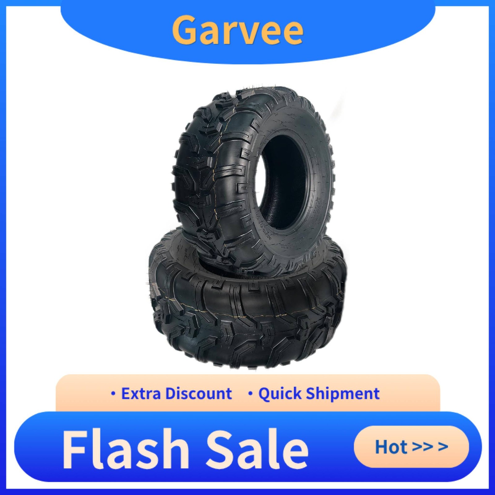 2 Pack Specification Matches The 24x10-11 ATV UTV Tires, Durable Tubeless Tires