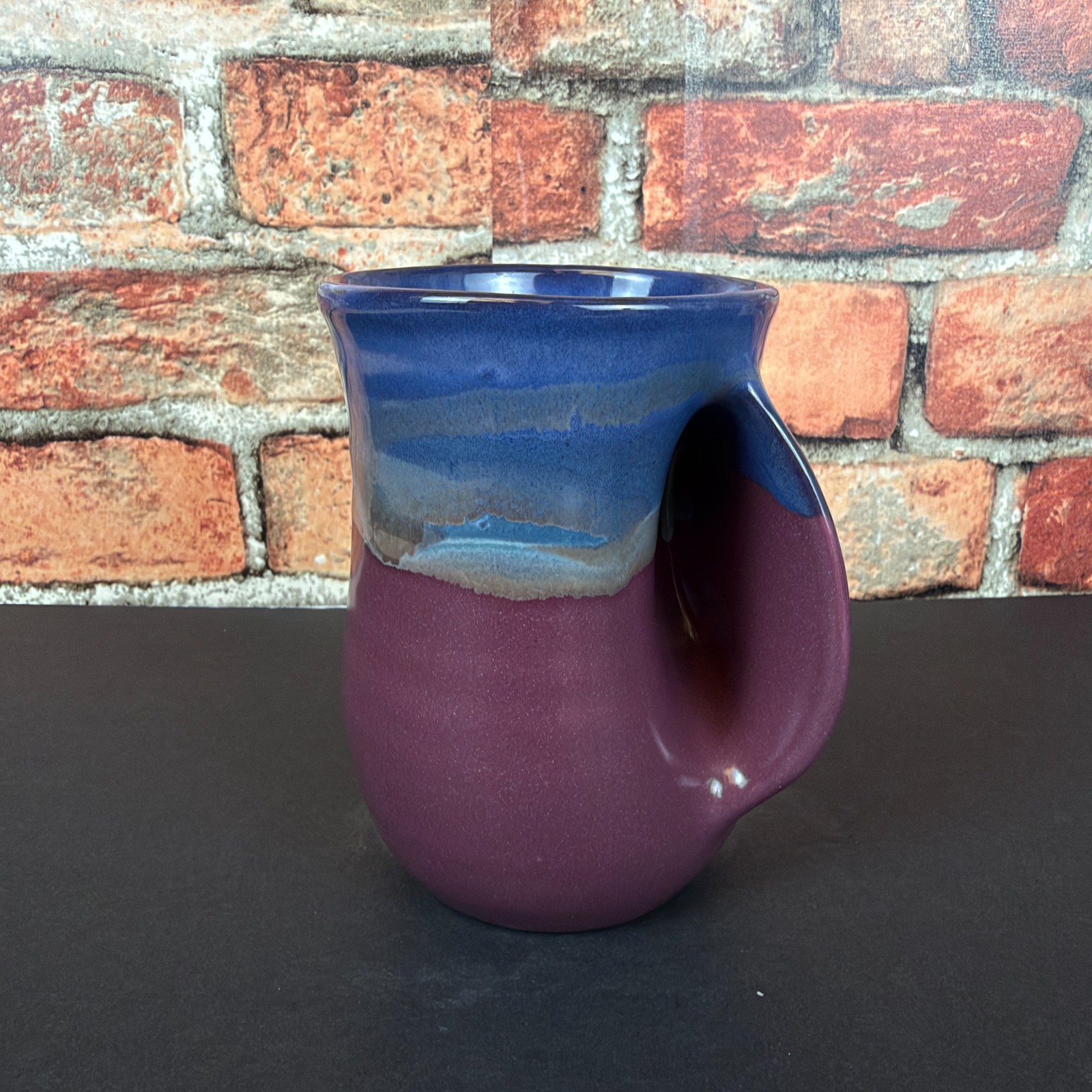 Neher 2022 Clay in Motion Blue & Purple Passion Hand Warmer Right Handed Mug