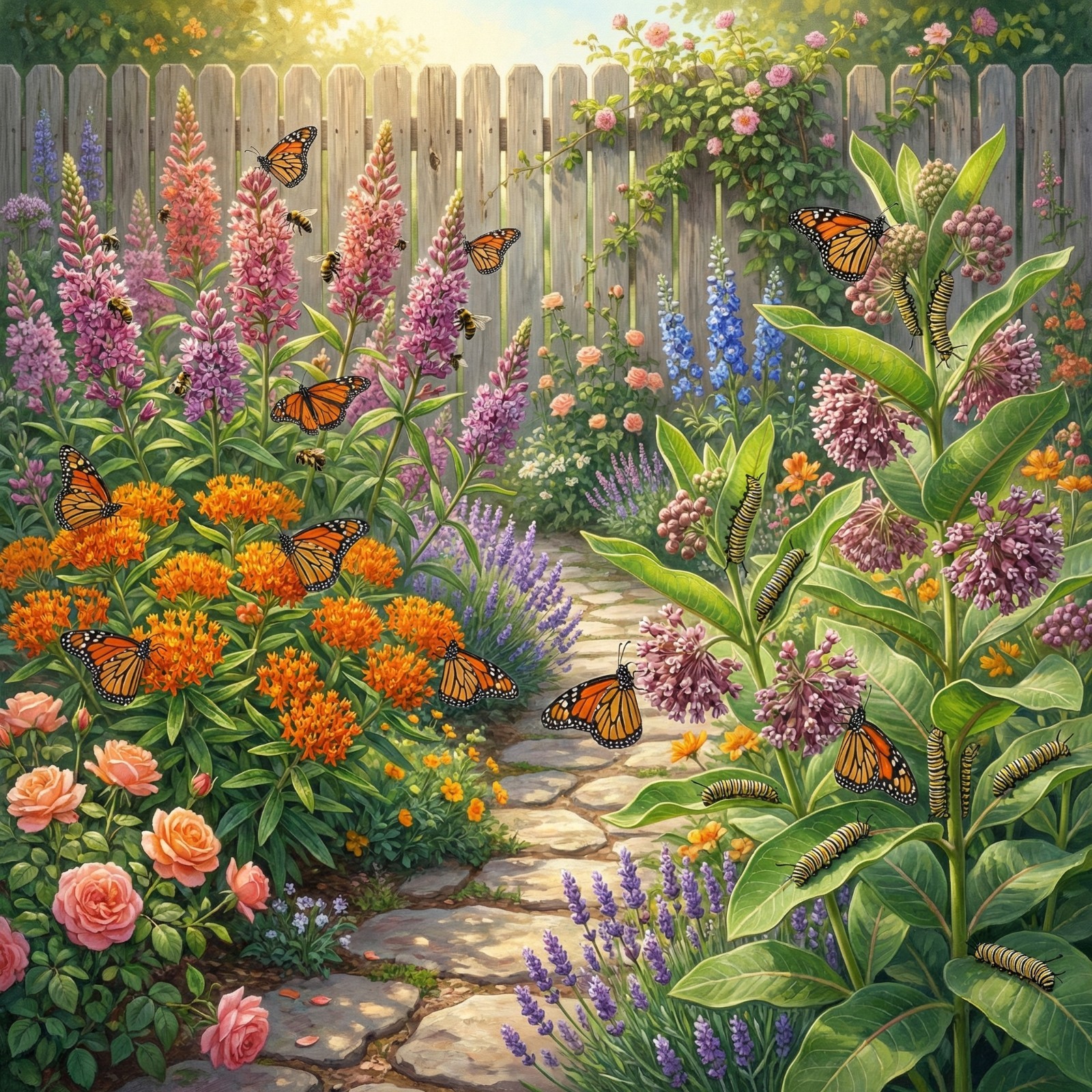 MILKWEED MIX DELUXE Perennials Monarch Butterfly Host Plant Non-GMO 100 Seeds