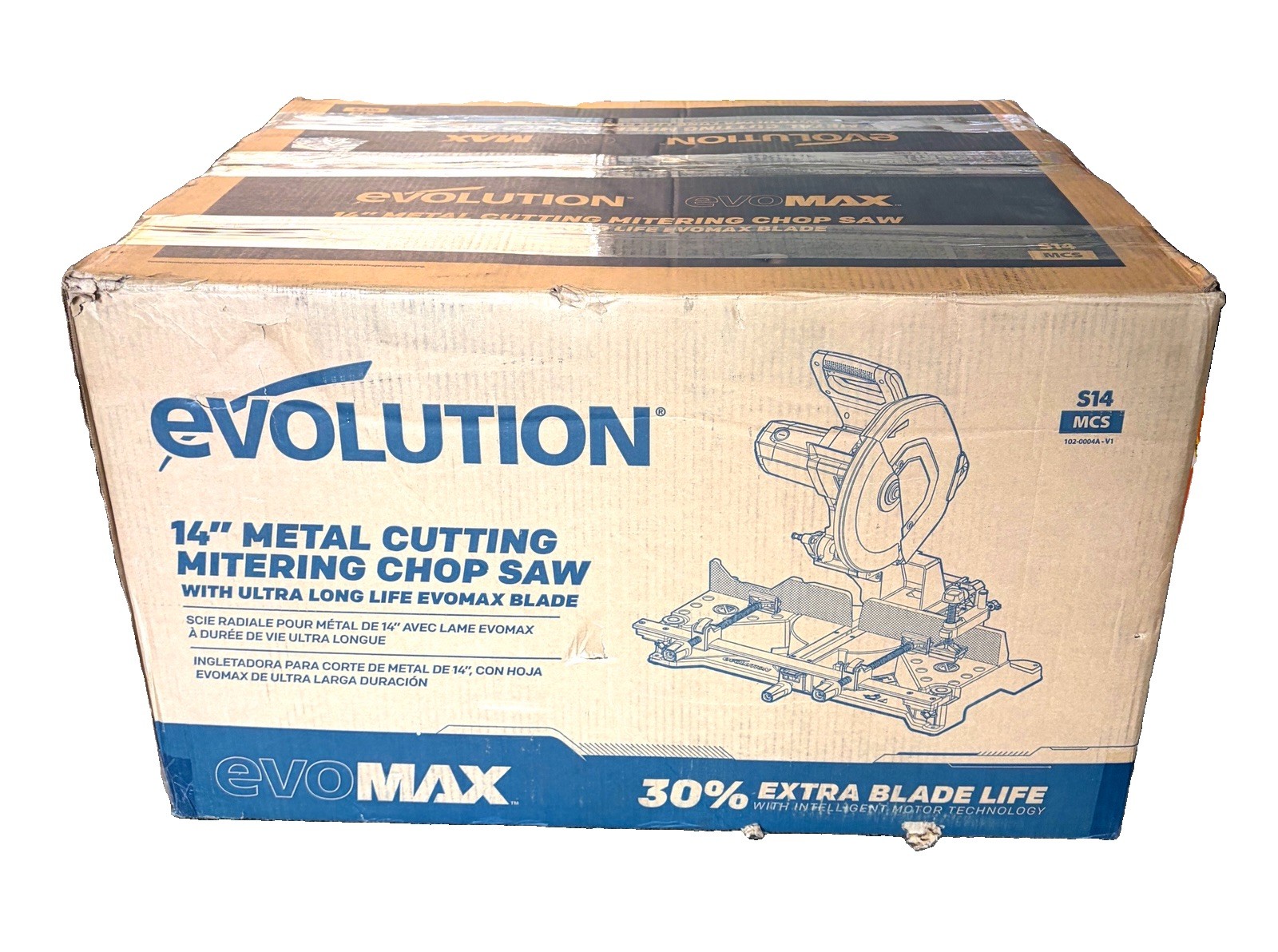 Evolution 14 in  Metal Cutting Mitering Chop Saw Corded W/ Blade  Model S14MCS